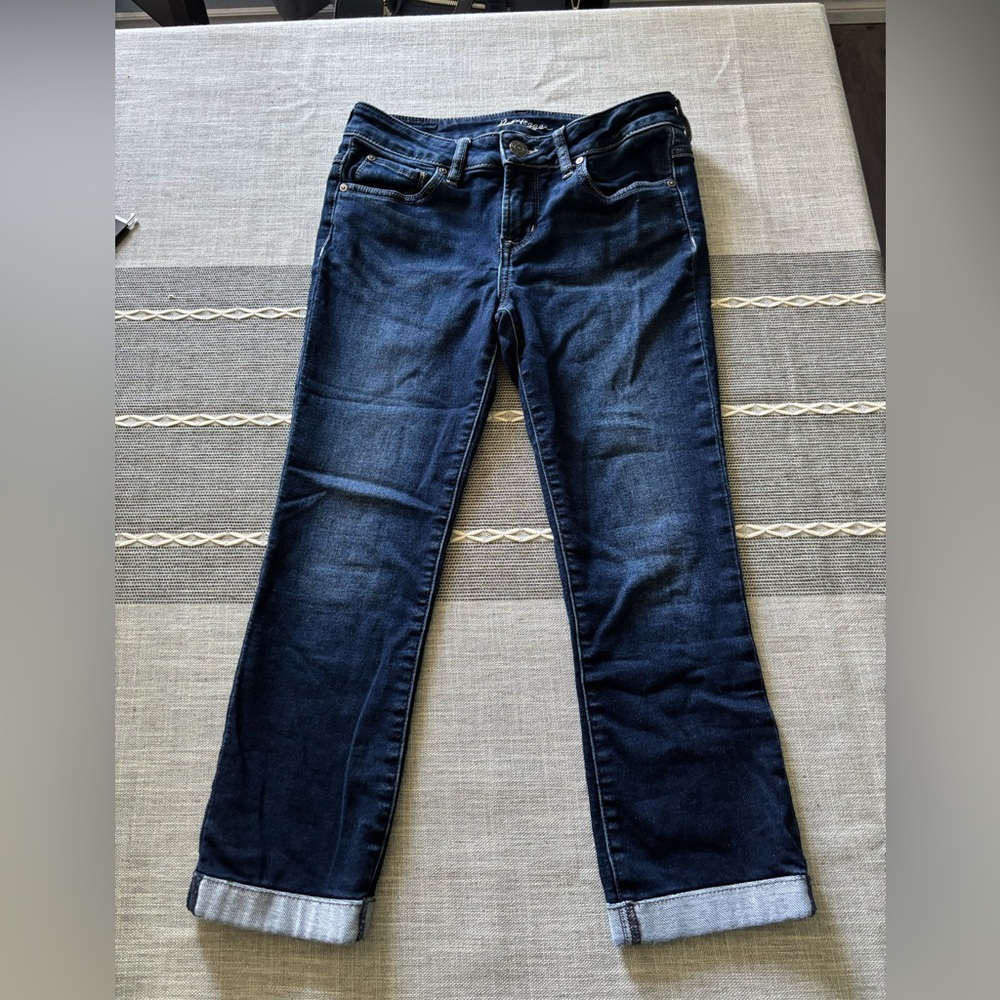 Women's Dark Blue Denim Capris